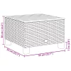  fekete polyrattan és akácfa kerti asztal 55 x 55 x 36 cm
