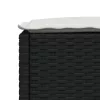  fekete polyrattan kerti szék párnával 63,5 x 56 x 32 cm