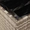  szürke polyrattan és akácfa kerti tárolóláda 220 x 50 x 54 cm