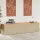  bézs polyrattan és akácfa kerti tárolóláda 220 x 50 x 54 cm