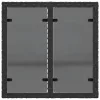  fekete polyrattan üveglapos kerti asztal 55 x 55 x 37 cm