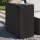  fekete polyrattan üveglapos kerti kisasztal 58 x 27,5 x 55 cm