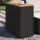 fekete polyrattan kerti kisasztal fa asztallappal 58x27,5x55 cm