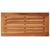  fekete polyrattan kerti kisasztal fa asztallappal 58x27,5x55 cm