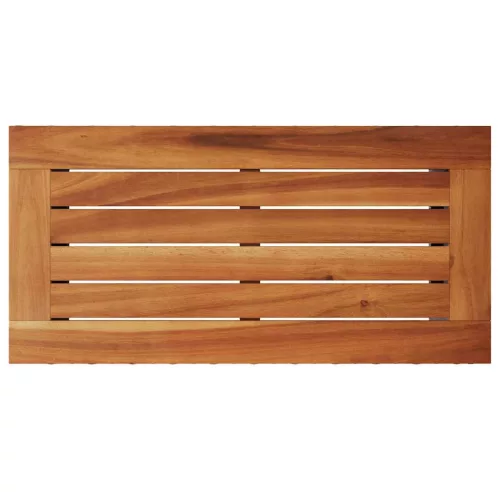  fekete polyrattan kerti kisasztal fa asztallappal 58x27,5x55 cm