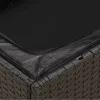  fekete polyrattan kerti sarokkanapé párnákkal