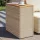  bézs polyrattan kerti kisasztal fa asztallappal 58x27,5x55 cm
