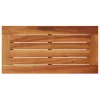  bézs polyrattan kerti kisasztal fa asztallappal 58x27,5x55 cm