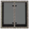  szürke polyrattan üveglapos kerti asztal 55 x 55 x 37 cm