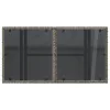  szürke polyrattan üveglapos kerti asztal 100x55x73 cm