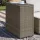  szürke polyrattan kerti kisasztal üveg lappal 58 x 27,5 x 55 cm
