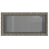  szürke polyrattan kerti kisasztal üveg lappal 58 x 27,5 x 55 cm
