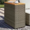  szürke polyrattan falapos kerti kisasztal 58 x 27,5 x 55 cm