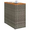  szürke polyrattan falapos kerti kisasztal 58 x 27,5 x 55 cm