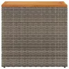  szürke polyrattan falapos kerti kisasztal 58 x 27,5 x 55 cm