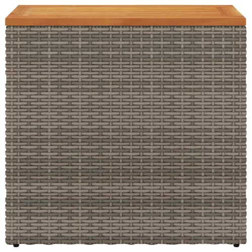  szürke polyrattan falapos kerti kisasztal 58 x 27,5 x 55 cm