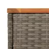  szürke polyrattan falapos kerti kisasztal 58 x 27,5 x 55 cm