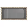 világosszürke polyrattan kerti kisasztal üveg lappal58x27,5x55cm
