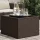  barna polyrattan üveglapos kerti asztal 55 x 55 x 37 cm