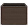  barna polyrattan üveglapos kerti asztal 55 x 55 x 37 cm