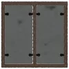  barna polyrattan üveglapos kerti asztal 55 x 55 x 37 cm