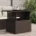  barna polyrattan üveglapos kerti asztal 100 x 55 x 73 cm