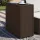  barna polyrattan kerti kisasztal üveg lappal 58 x 27,5 x 55 cm