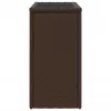  barna polyrattan kerti kisasztal üveg lappal 58 x 27,5 x 55 cm