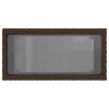  barna polyrattan kerti kisasztal üveg lappal 58 x 27,5 x 55 cm