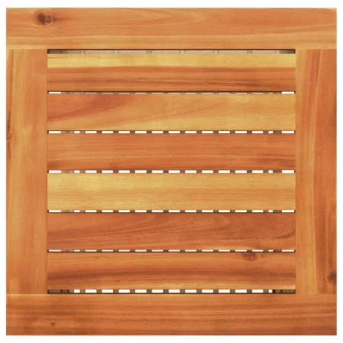 bézs polyrattan és akácfa kerti asztal 40 x 40 x 42 cm