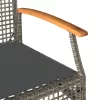  4 részes szürke polyrattan kerti ülőgarnitúra párnákkal