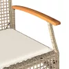  4 részes bézs polyrattan kerti ülőgarnitúra párnákkal