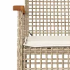  4 részes bézs polyrattan kerti ülőgarnitúra párnákkal