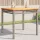  szürke polyrattan és akácfa kerti asztal 80 x 80 x 74 cm