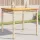  bézs polyrattan és akácfa kerti asztal 80 x 80 x 75 cm
