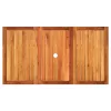  bézs polyrattan és akácfa kerti asztal 140 x 80 x 75 cm