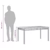  bézs polyrattan és akácfa kerti asztal 140 x 80 x 75 cm