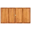  fekete polyrattan és akácfa kerti asztal 180 x 90 x 75 cm