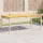  bézs polyrattan és akácfa kerti asztal 180 x 90 x 75 cm