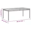  bézs polyrattan és akácfa kerti asztal 180 x 90 x 75 cm