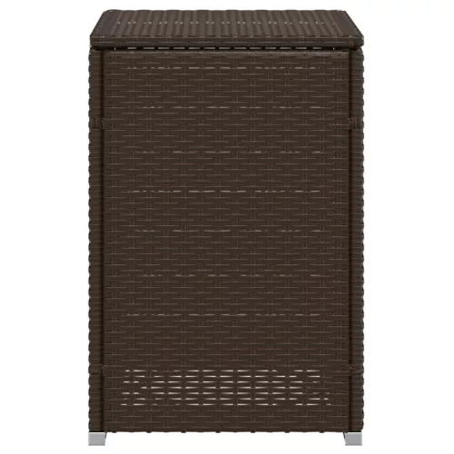  barna polyrattan propántartály borító asztal 40 x 40 x 60 cm