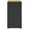  fekete polyrattan falapos kerti asztal 100x40x75 cm