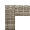  szürke polyrattan falapos kerti asztal 100x40x75 cm