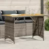  szürke polyrattan falapos kerti asztal 110x68x70 cm