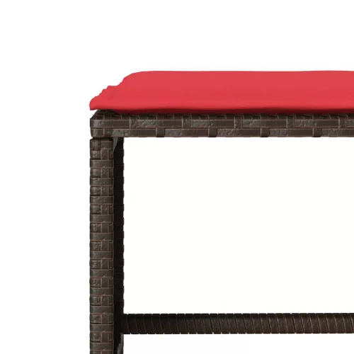  4 részes barna polyrattan kerti ülőgarnitúra párnákkal