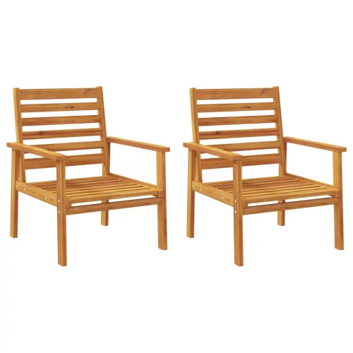  2 db tömör akácfa kerti kanapéfotel 66,5 x 65 x 81 cm