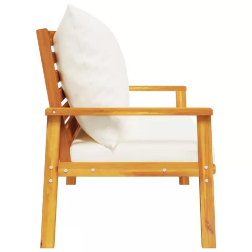  tömör akácfa kerti kanapé párnával 120 cm
