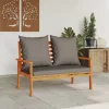  tömör akácfa kerti kanapé párnával 120 cm