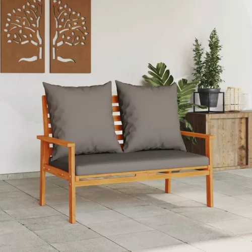  tömör akácfa kerti kanapé párnával 120 cm