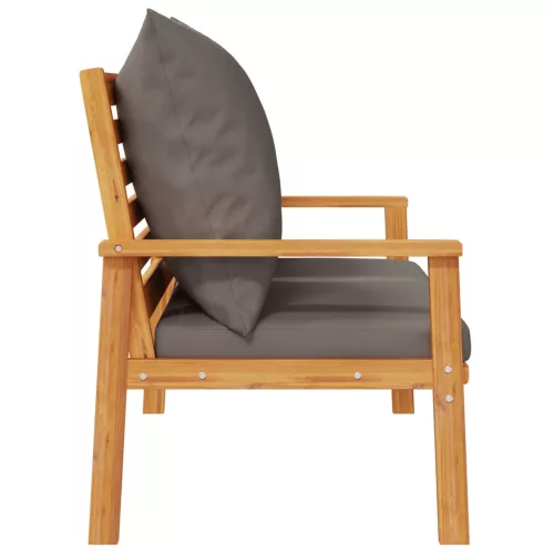  tömör akácfa kerti kanapé párnával 120 cm
